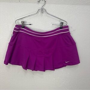 Nike Purple pleated Skater Mini Skirt womens size XL basic tennis skort w shorts